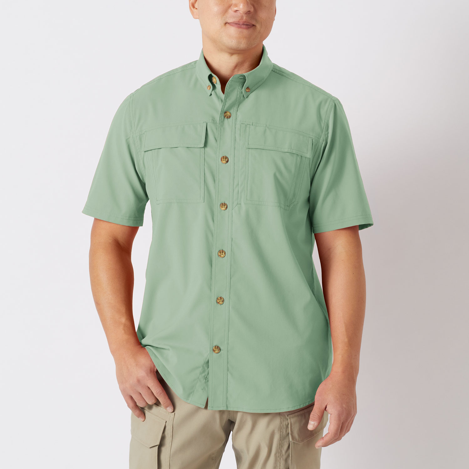 Men's Action Standard Fit Short Sleeve Shirt, 11954 (Sagebrush G