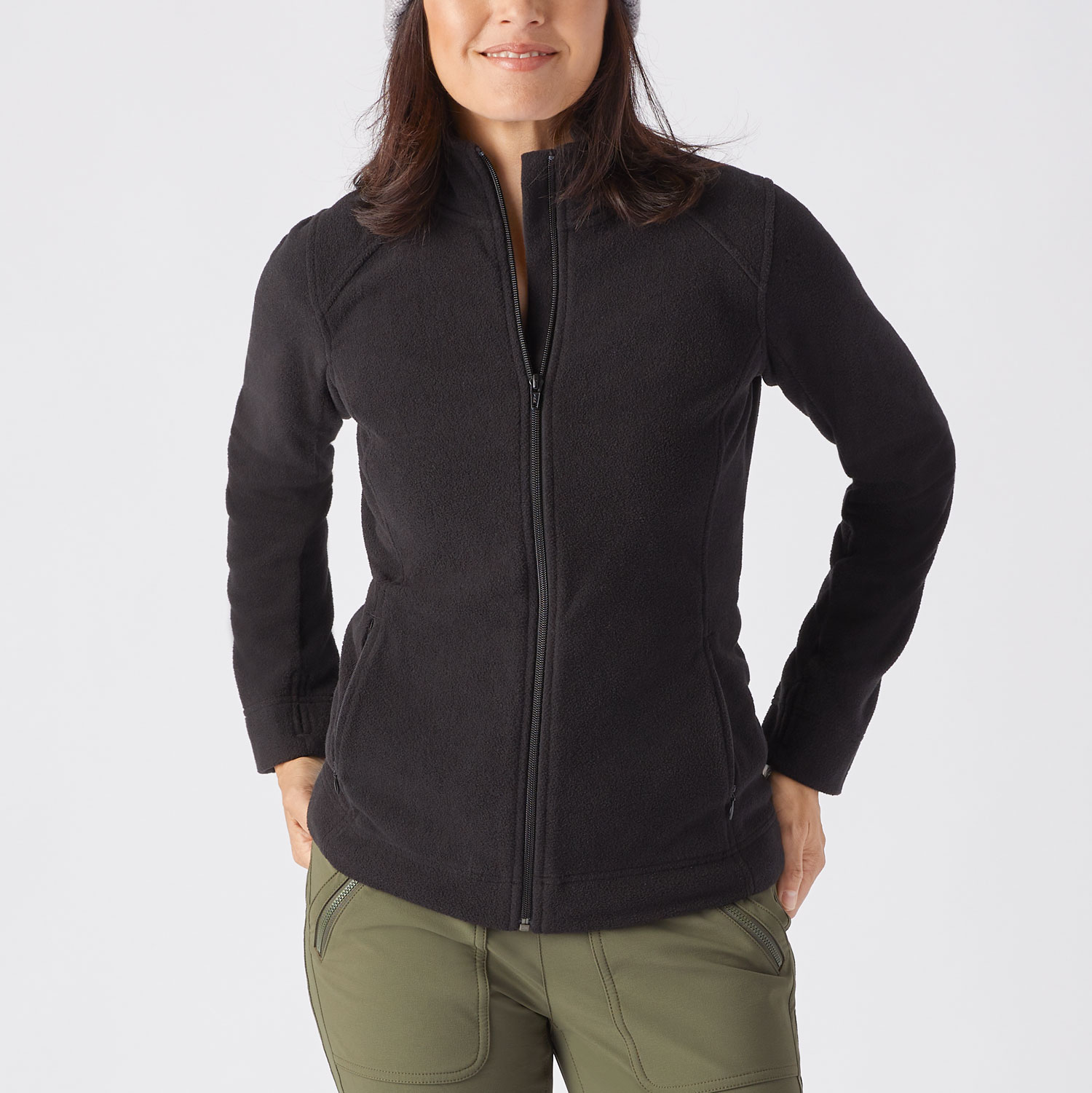 Women's Frost Lake Fleece Full Zip Jacket, 32723 (Jet Black)