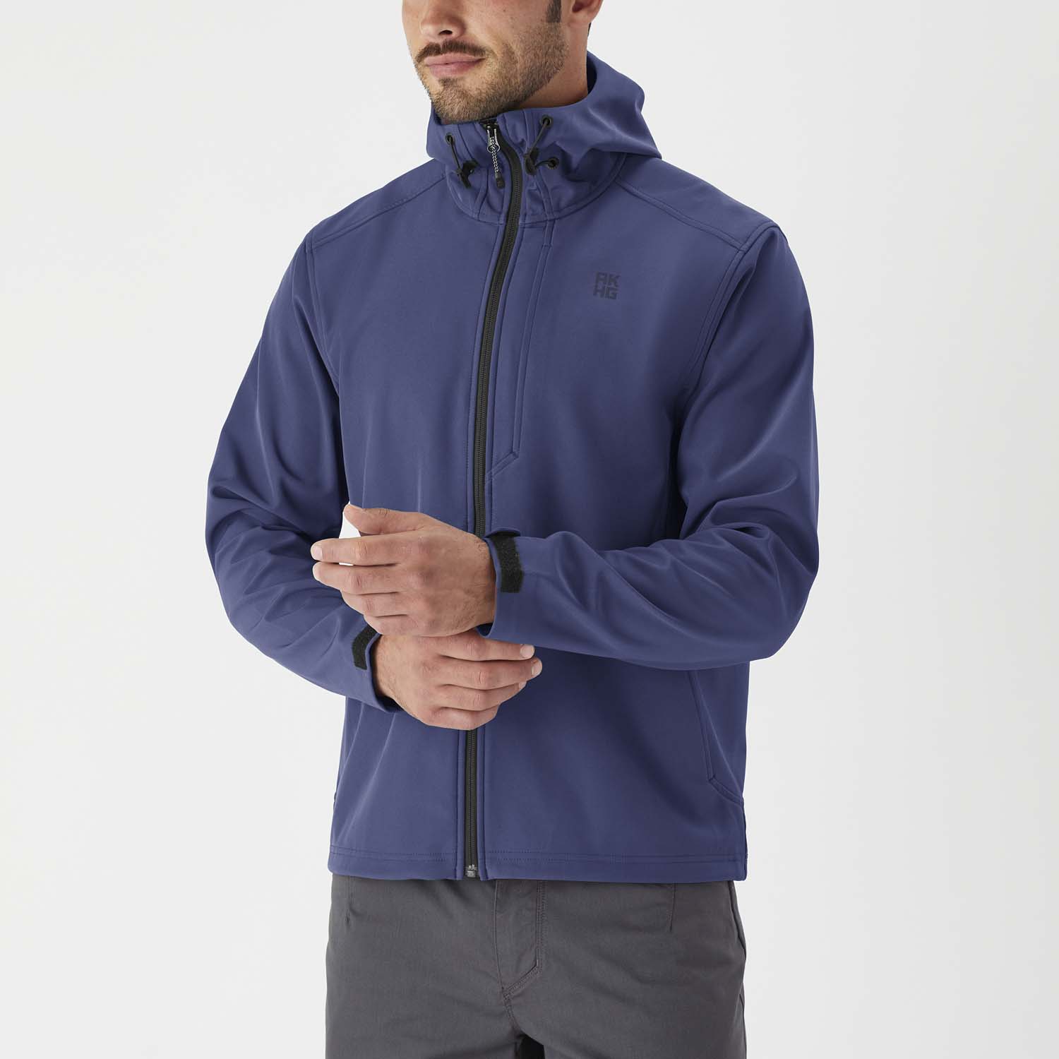 Men's AKHG Free Clime Softshell Hooded Jacket, 90951 (Burgundy)